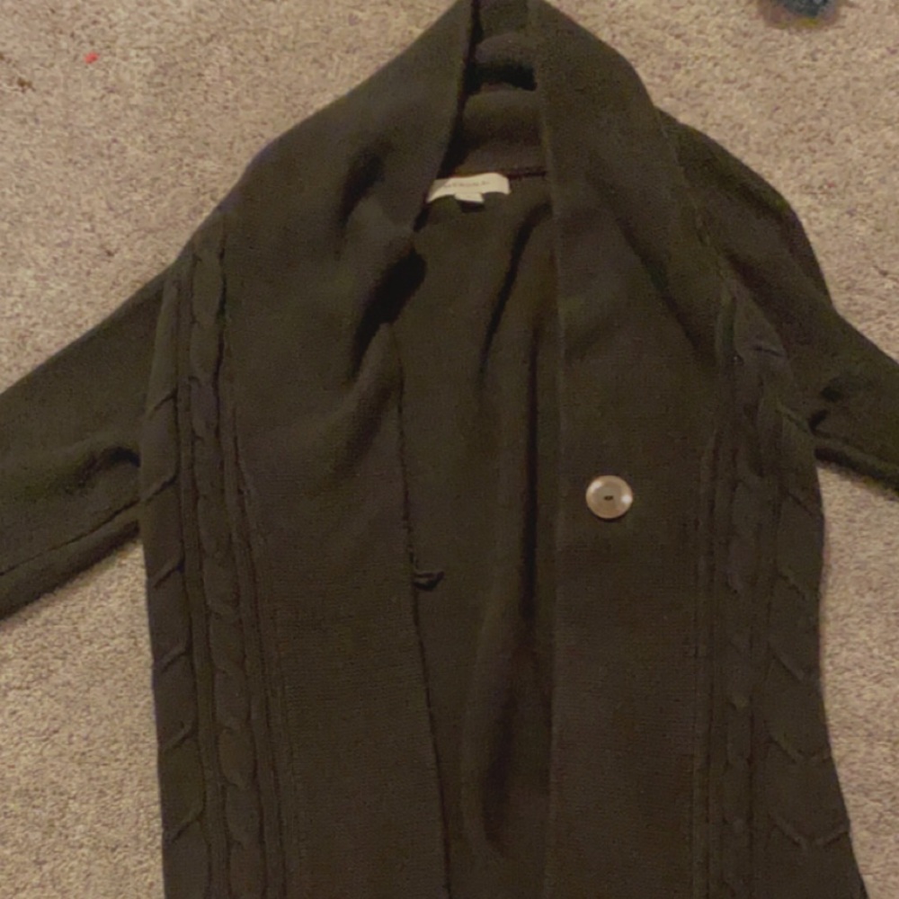 black sweater cardigan